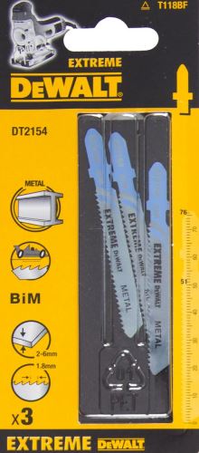 DeWALT Bimetall-Sägeblatt EXTREME 76 mm, Metalle ab 6 mm, Stahl 3 - 5 mm (3 Stück) DT2154