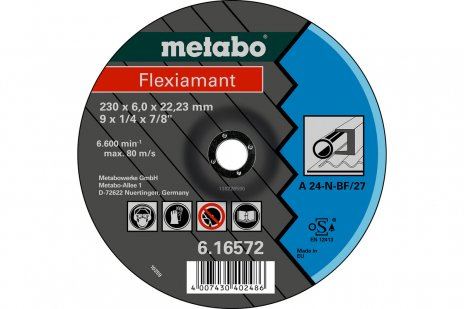 METABO Schleifscheibe Flexiamant 115x6,8x22,23 Stahl, SF 27 - 616725000 616725000