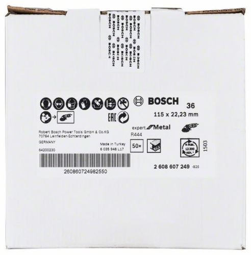 BOSCH Fiber-Schleifscheibe R444, Expert for Metal D = 115 mm; K = 36 2608607249