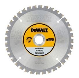 DeWALT Sägeblatt für AKU-Sägen zum Schneiden von Aluminium, FTG 3°, 165 x 20 mm, 36 Zähne DT1911