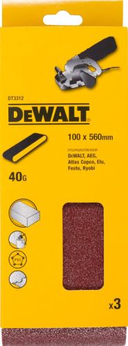 DeWALT Schleifband für Bandschleifer K60, 560 x 100 mm (3 Stück) DT3314