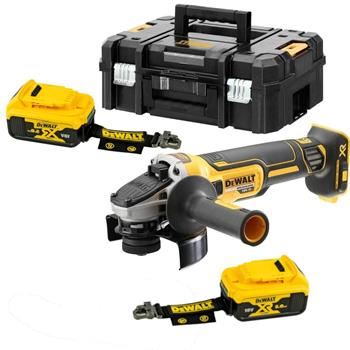 DEWALT Akku-Winkelschleifer 18V 125mm, 2x 5Ah, ohne Ladegerät, Tstack DCG406P2LRT