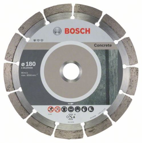 BOSCH Diamant-Trennscheibe Standard für Beton 180 x 22,23 x 2 x 10 mm (10 Stück) 2608603242