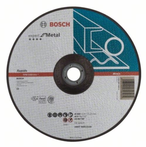 BOSCH Profiltrennscheibe Expert for Metal – Rapido AS 46 T BF, 230 mm, 1,9 mm 2608603404