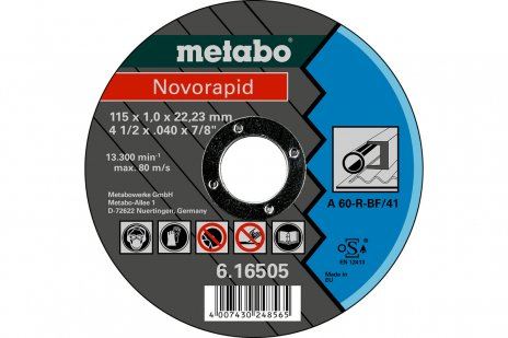 METABO Schleifscheibe Novorapid 230 x 1,9 x 22,23 mm, Stahl, TF 42 - 616509000 616509000