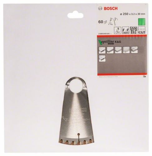 BOSCH Sägeblatt Optiline Wood 250 x 30 x 3,2 mm, 60 2608640644