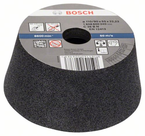 BOSCH Schleiftopf, konisch - Stein/Beton 90 mm, 110 mm, 55 mm, 36 1608600240