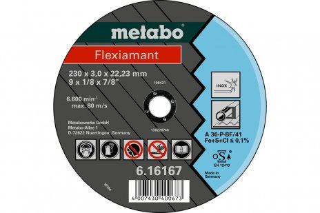 METABO Schleifscheibe Flexiamant 100x2,5x16,0 INOX, TF 41 - 616744000 616744000