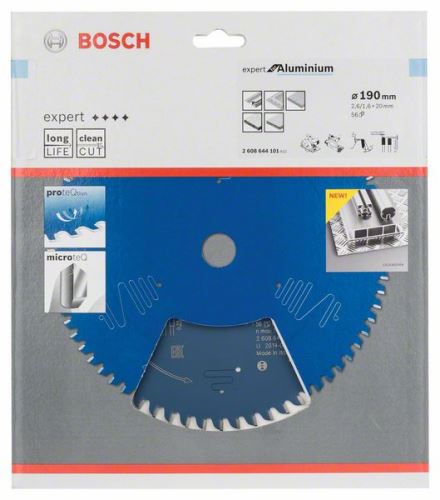 BOSCH Sägeblatt Expert für Aluminium 190 x 20 x 2,6 mm, 56 2608644101