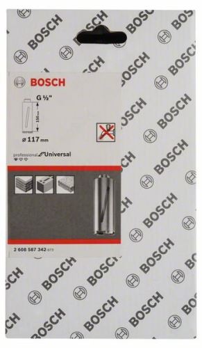 BOSCH Diamant-Trockenbohrer G 1/2 Zoll 117 mm, 150 mm, 6 Segmente, 7 mm 2608587342