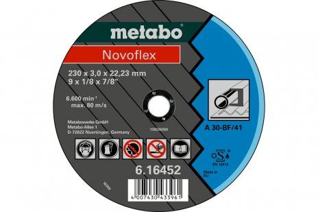 METABO Schleifscheibe Novoflex 230 x 3,0 x 22,23 Stahl, TF 42 616477000