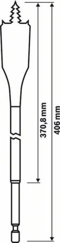 BOSCH Flachfräsbohrer Self Cut Speed, Sechskant - 40 x 152 mm 2608595415