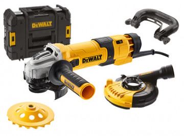 DEWALT Winkelschleifer 125 mm, 1500 W + Set zum Betonschleifen DWE4257KT