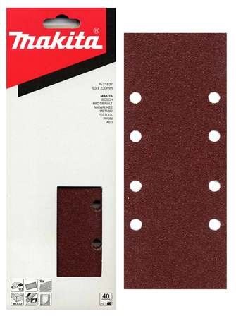 MAKITA Schleifpapier 93x228 mm 8 Löcher K150, 10 Stück P-36027