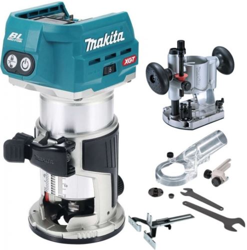 MAKITA Akku-Kombi-Fräsmaschine mit Zubehör Li-Ion XGT 40V, ohne Akku RT001GZ17