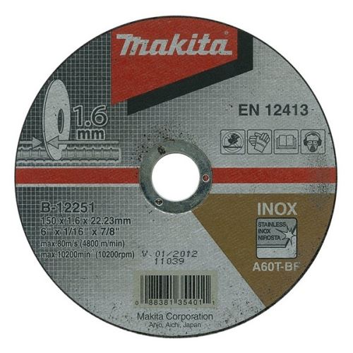 MAKITA Edelstahl-Trennscheibe 115x1,6x22 mm B-45755