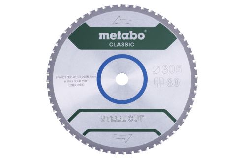 METABO Sägeblatt 305 x 25,4 mm - 60 Zähne 628668000