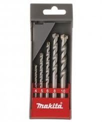 MAKITA Steinbohrer-Set 4x40/70 und 5x50/100 und 6x60/100 und 8x90/150 und 10x90/150, 5-tlg. D-05175