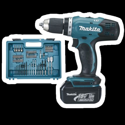 MAKITA Akku-Bohrschrauber mit Zubehör Li-Ion 18V/3,0Ah DDF453SFX1