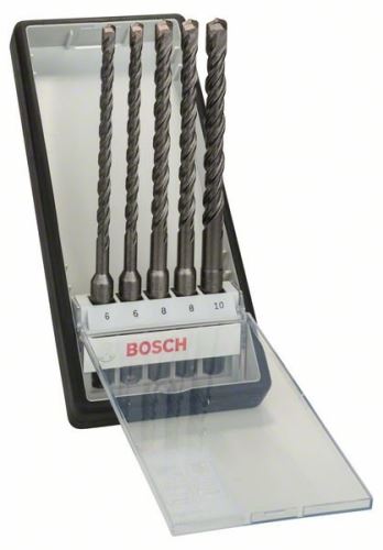 BOSCH 5-teiliges Set Hammerbohrer Robust Line SDS-plus-5 Ø 6,6,8,8,10 x 165 mm 2607019928