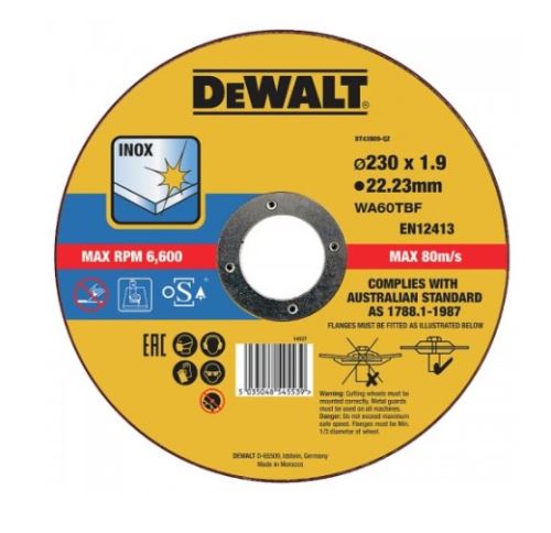 DeWALT Trennscheibe 230 x 22,2 x 1,9 mm DT43909