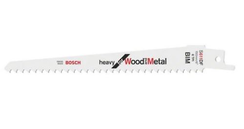 BOSCH Sägeblatt für Hecksäge S 611 DF Heavy für Holz und Metall (5 Stück) 2608656258