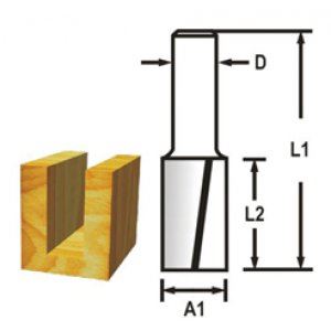 MAKITA Nutfräser 2 Schneiden Schaft 12 mm, 22x32x73 mm D-47678