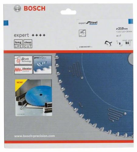 BOSCH Kreissägeblatt Expert für Stahl 210 x 30 x 2,0 mm, 48 2608643057