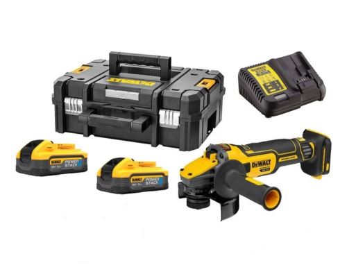 DEWALT Winkelschleifer 2-18V-5AH, Akku-Powerstack 125mm DCG409H2T