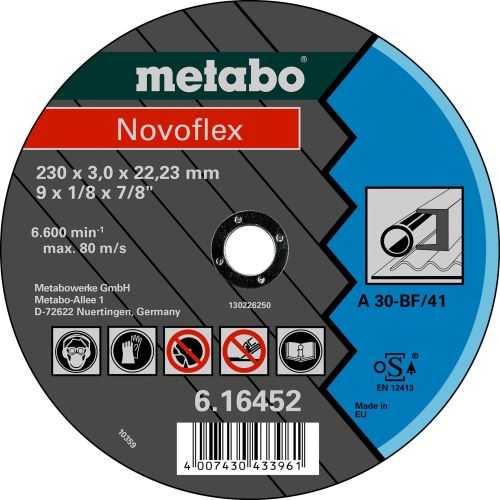 METABO Trennscheibe - Stahl-NOVOFLEX 180x3,0x22,2 mm gerade 616450000