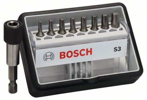 BOSCH (8+1)-teiliger Satz Schraubendreherbits Robust Line, S Extra-Hart 25 mm, (8+1)-teiliger Satz 2607002562