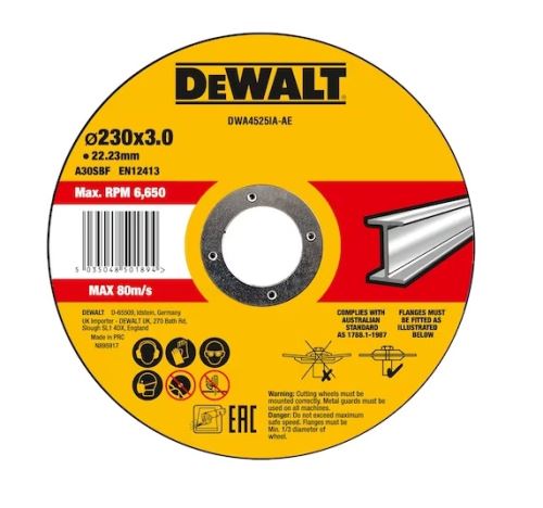 DeWALT Trennscheibe für Edelstahl 230 x 3 x 22,23 mm DWA4525SIA