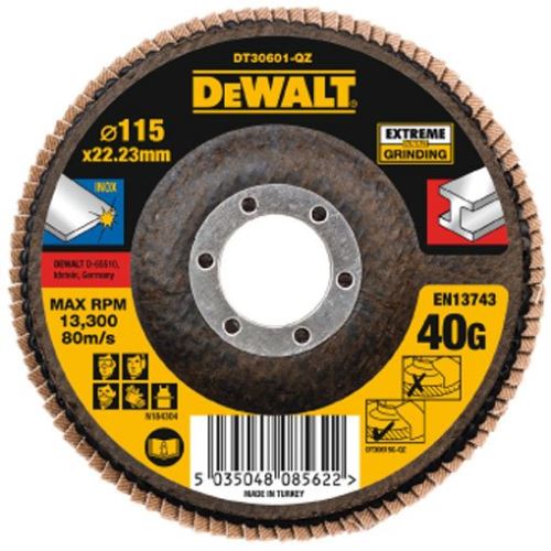 DeWALT Extreme Schleiflamellenscheibe für Metall flach 125 x 22,2 mm 40G DT30602