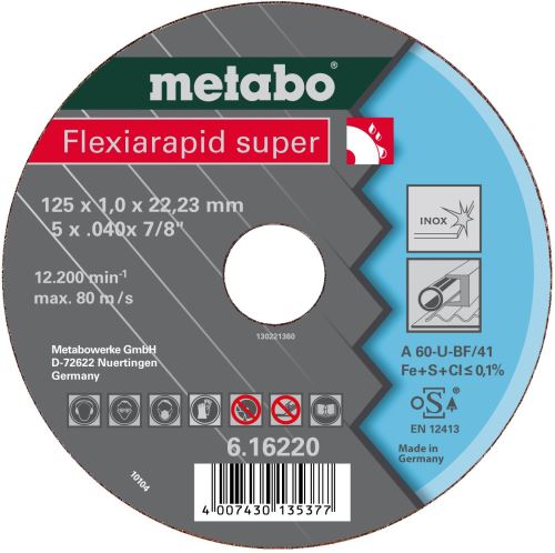 METABO Trennscheibe - Stahl - FLEXIARAPID SUPER 115x1,0x22,2 616217000