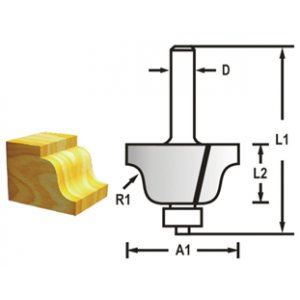 MAKITA Profilfräser mit Lagerschaft 8 mm, 38,1x17,5x60 mm D-48767