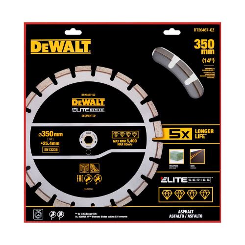 DeWALT DIA ELITE Serie 350 mm Asphalt-/Beton-Trennscheibe DT20467