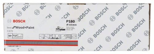 BOSCH Schleifpapier C470, (50 Stück) 115 x 230 mm, 180 2608607936