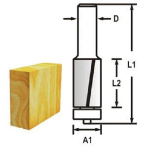 MAKITA Nutfräser 2 Schneiden Schaft 6 mm, 12,7x26x69 mm D-47715