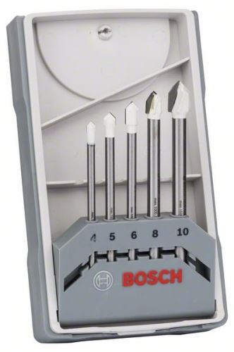 BOSCH 5-teiliges Fliesenbohrer-Set CYL-9 Keramik 4,0; 5,0; 6,0; 8,0; 10,0 mm 2608587169