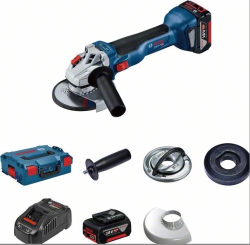 BOSCH Akku-Winkelschleifer 125mm 18V 2x5,0Ah GWS 18V-10 Professional 06019J4004