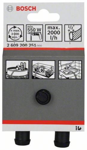 BOSCH Wasserpumpe 2000 l/h, 1/2", 4 m, 40 m, 30 Sek. 2609200251