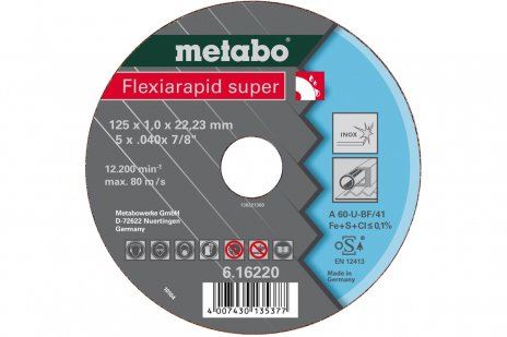 METABO Schleifscheibe Flexiarapid SUPER 105 x 1,0 x 16,0 INOX, TF 41 616210000