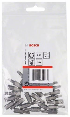 BOSCH Schraubendreher-Bit extra hart Extra-Hart T20, 25 mm (25 Stück) 2607002496