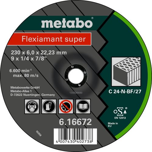 METABO Schleifscheibe - Stein 125x6x22,2 mm 616731000