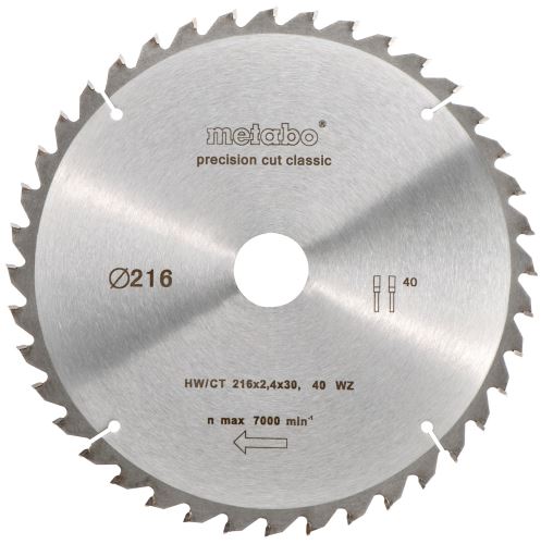 METABO Sägeblatt HW/CT 216 x 30 mm, 30 Zähne 628062000