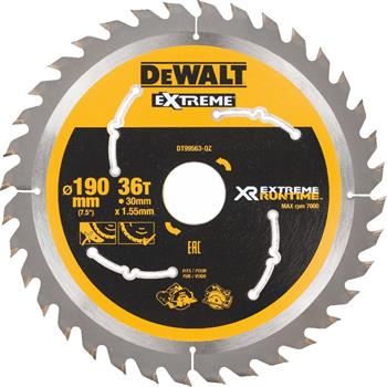 DeWALT Sägeblatt (ideal für FLEXVOLT Sägen) 190 x 30 mm, 36 Zähne DT99563