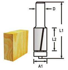 MAKITA Nutfräser 2 Schneiden Schaft 8 mm, 12,7x13x56 mm D-47737