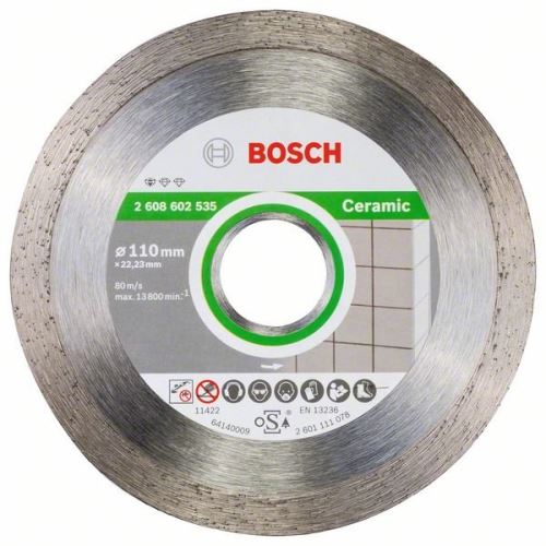 BOSCH Diamant-Trennscheibe Standard für Keramik 110 x 22,23 x 1,6 x 7,5 mm 2608602535