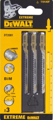 DeWALT Sägeblatt 82 mm, saubere Kurvenschnitte in Laminaten bis 15 mm Dicke (5 Stück) DT2081