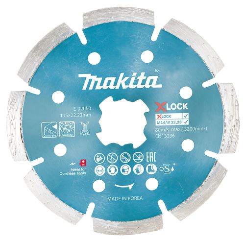 MAKITA Diamanttrennscheibe 115x2,2x22,23 mm X-Lock E-02060